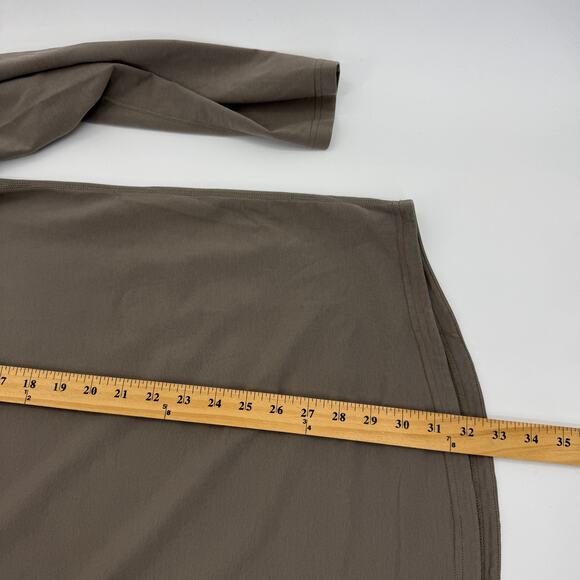 BYLT Drop Cut Long Sleeve Crew Neck Mens Size XXL Taupe Soft Stretch Jersey Knit - Picture 6 of 7